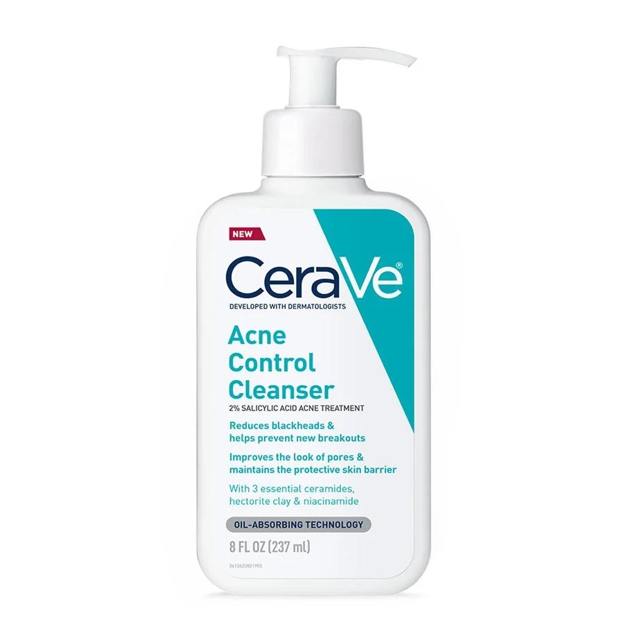 شوینده آکنه کنترل پمپی CeraVe اورجینال فرانسه