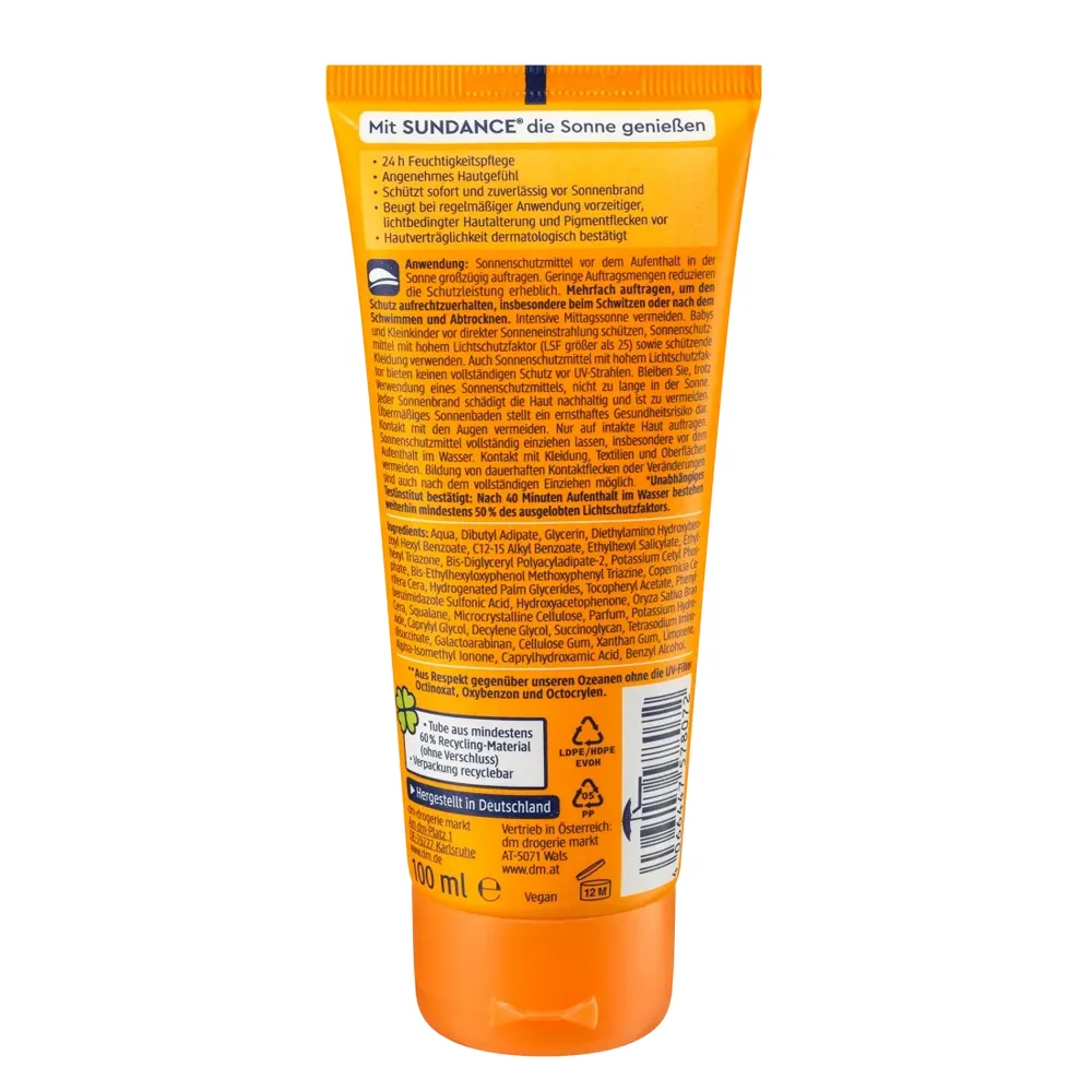 ضدآفتاب بیرنگ ضدلک و آبرسان فاقد چربی SunDance LSF50 آلمانی (100 میل) - Image 2