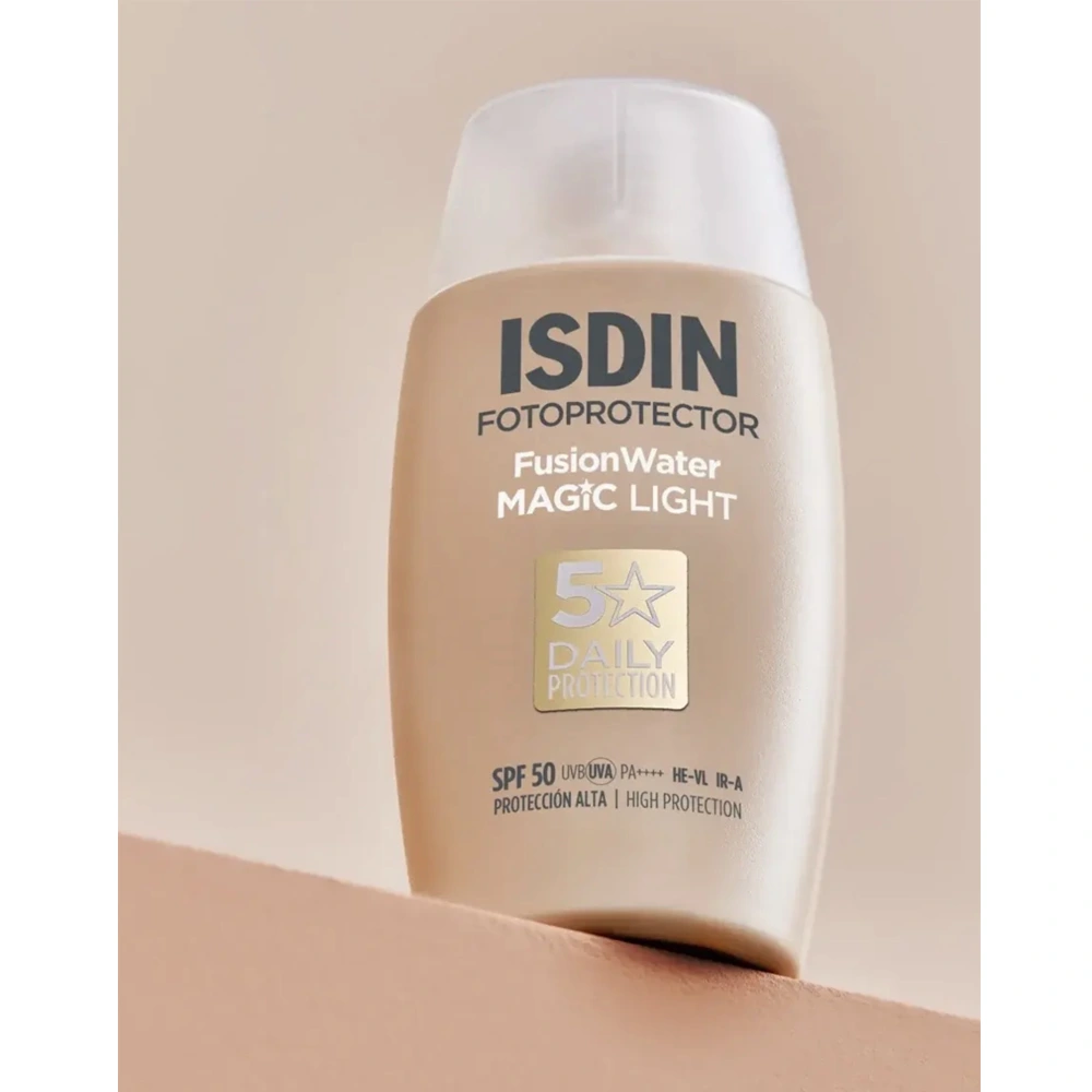 ضدآفتاب رنگی ISDIN مدل فیوژن واتر مجیک لایت (اورجینال اسپانیا) - Image 2